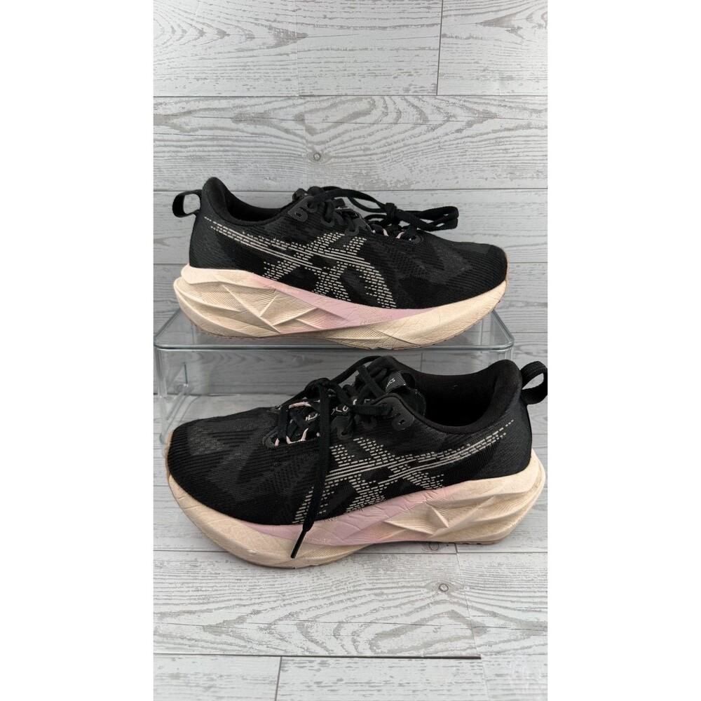 Asics Novablast 5 1012B765 Black 7B Womens Sneakers Jacquard Running Shoes #107